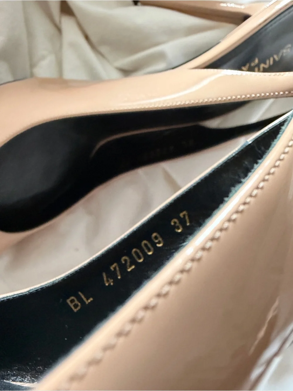 Saint Laurent sling back heels in nude SIZE 37 - Picture 8 of 8